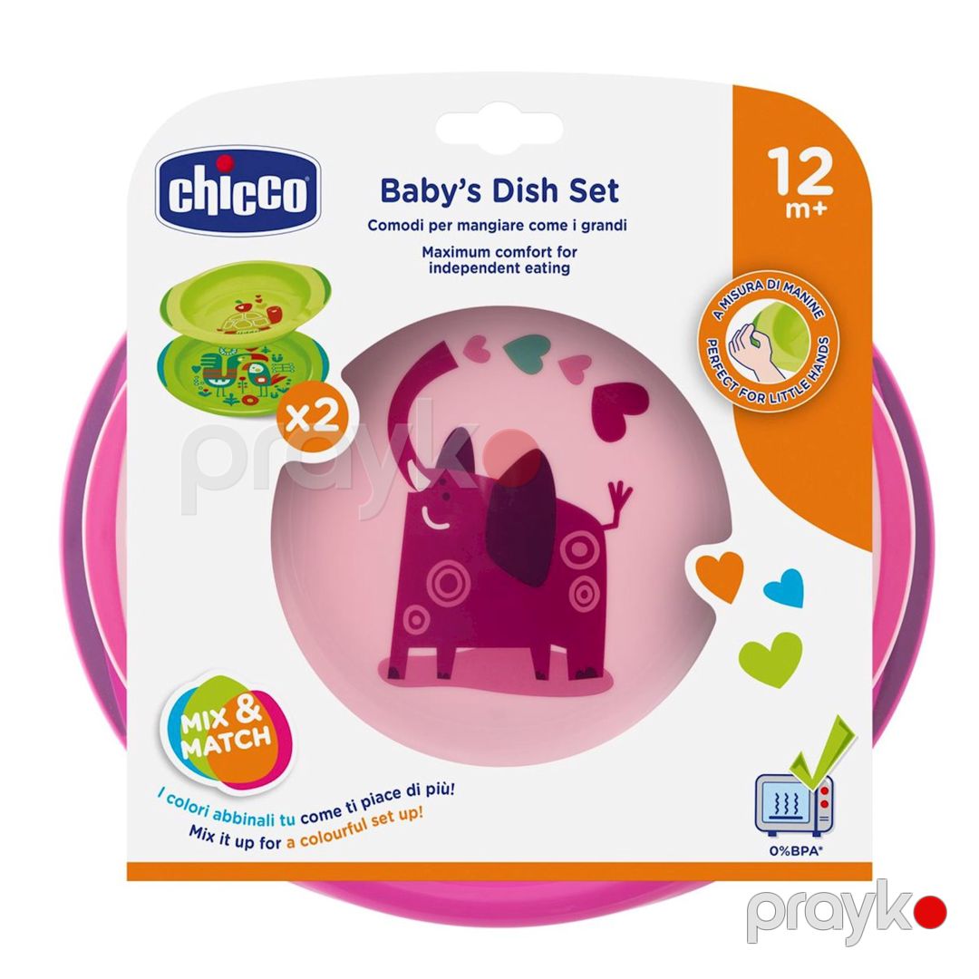 Boşqab dəsti Chicco Easy Feeding, 2 əd, 12ay+ — Mallar, Bakı (2)