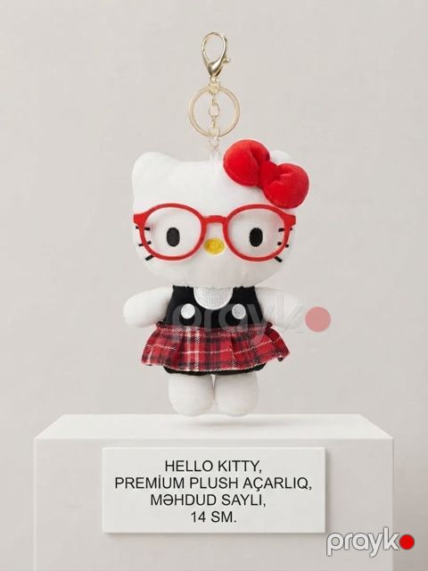 Brelok Hello Kitty, peluş., ağ, 14 sm — Bakı