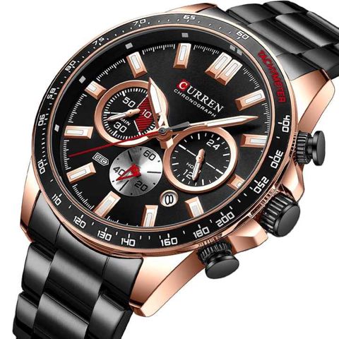 Qol saatı kişilər üçün Curren C8418 Black/Rosegold — Bakı