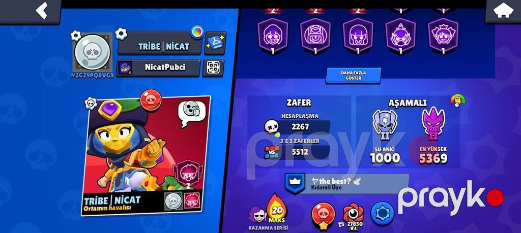 Brawl Stars hesabı - Kubok sayı: 53 948 - Prestij: 28 - Savaşçılar — Oyuncaqlar, Lənkəran (3)