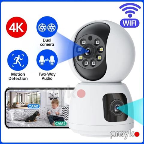 Wi-Fi PTZ kamera 360°FHD 3MP+32GB — Bakı