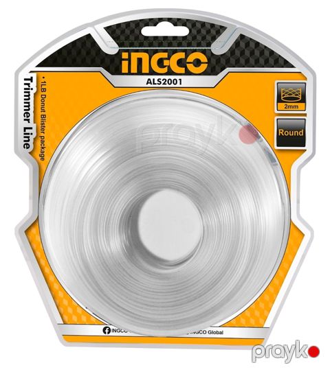 Trimmer üçün tilov ipi Ingco ALS2001, 2 mm x 120 m — Bakı