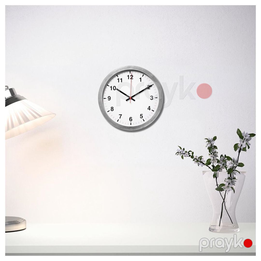 Divar saatı IKEA Tjalla boz, 28 sm — Mallar, Bakı (2)