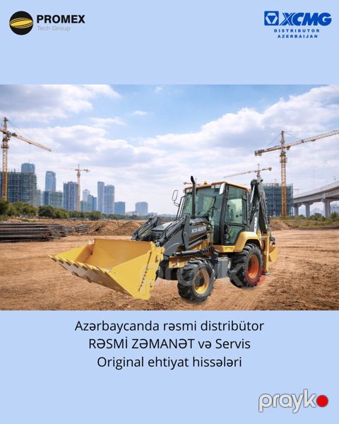 Ekskavator-yükləyici Xcmg XC8-2570, 2026 il — Bakı