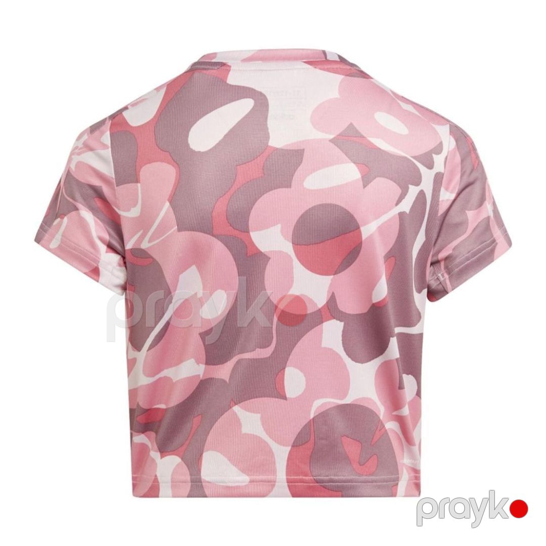 Qızlar üçün futbolka Adidas JG Tr-es AOP T IJ9590, çəhrayı, polyester/elastan, ölçü 5-6 yaş — Mallar, Bakı (2)