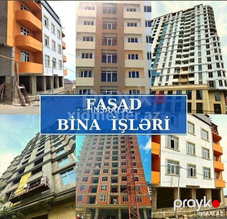 Fasad tarcofka boya isleri — Rənglər və vernik, Bakı (7)