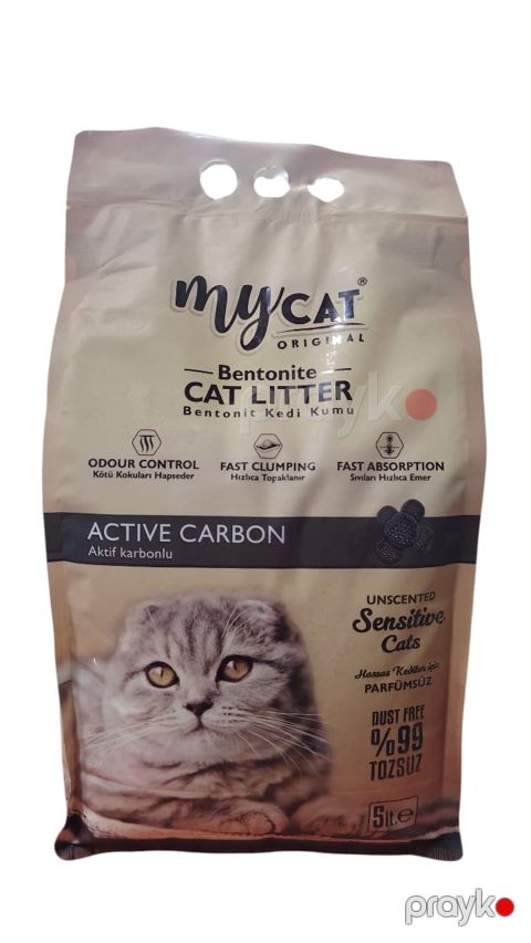 Pişik tualeti üçün doldurucu My Cat Active Carbon, 5 l — Bakı