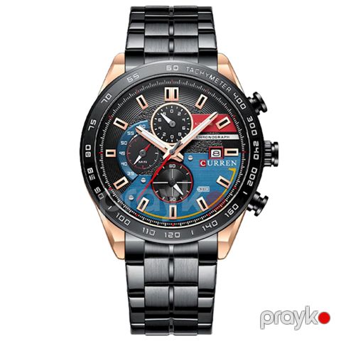 Kişi qol saatı Curren 8410 Black Rose Gold — Bakı