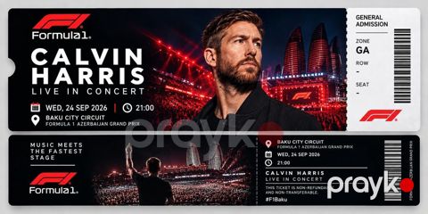 Məhsul: Formula 1 Azərbaycan Qran Prisi – Calvin Harris Live in — Bakı