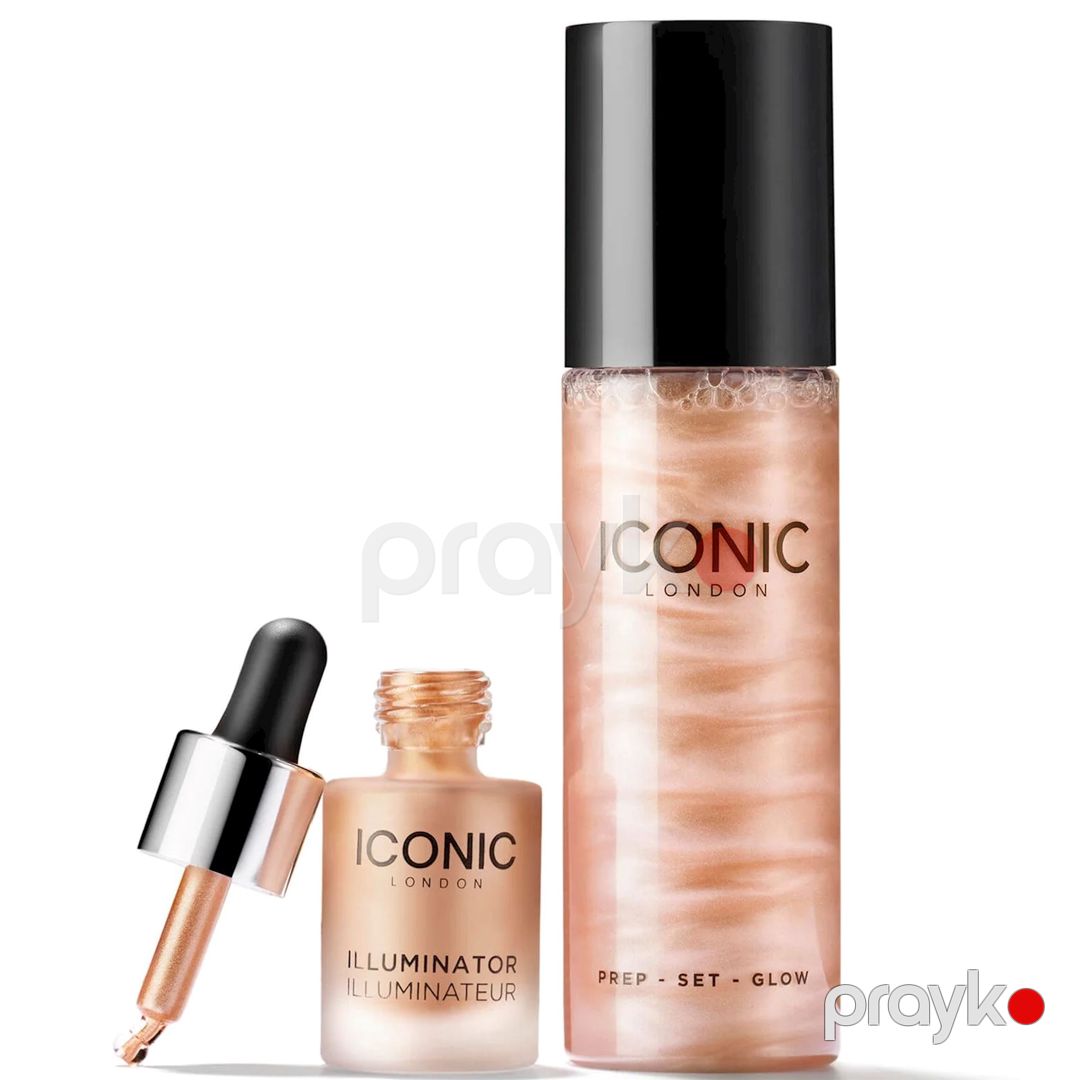 Kosmetika dəsti İconic London Mega Glow (bədən üçün sprey 120 ml + xaylayter 13.5 ml) — Mallar, Bakı (2)