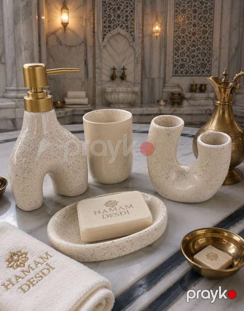 Hamam otağı dəsti, keramika, ağ, 4 əd — Bakı