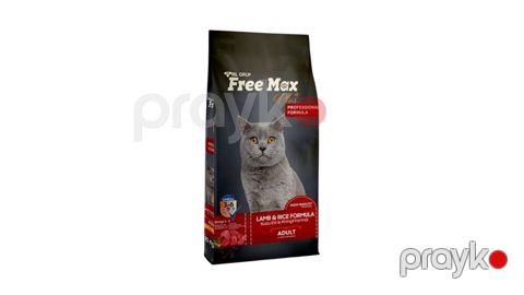 Quru yem pişiklər üçün Free Max Plus+ Lamb and Rice Formula, 1 kq çəki ilə — Bakı