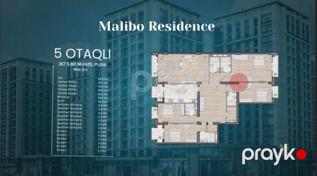 Satılır 5 otaqlı yeni tikili 268 m² — Mənzil, Bakı (2)
