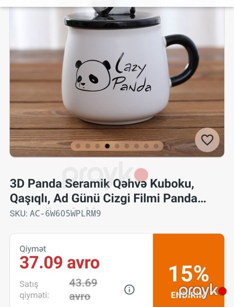 Panda fincan — Bakı