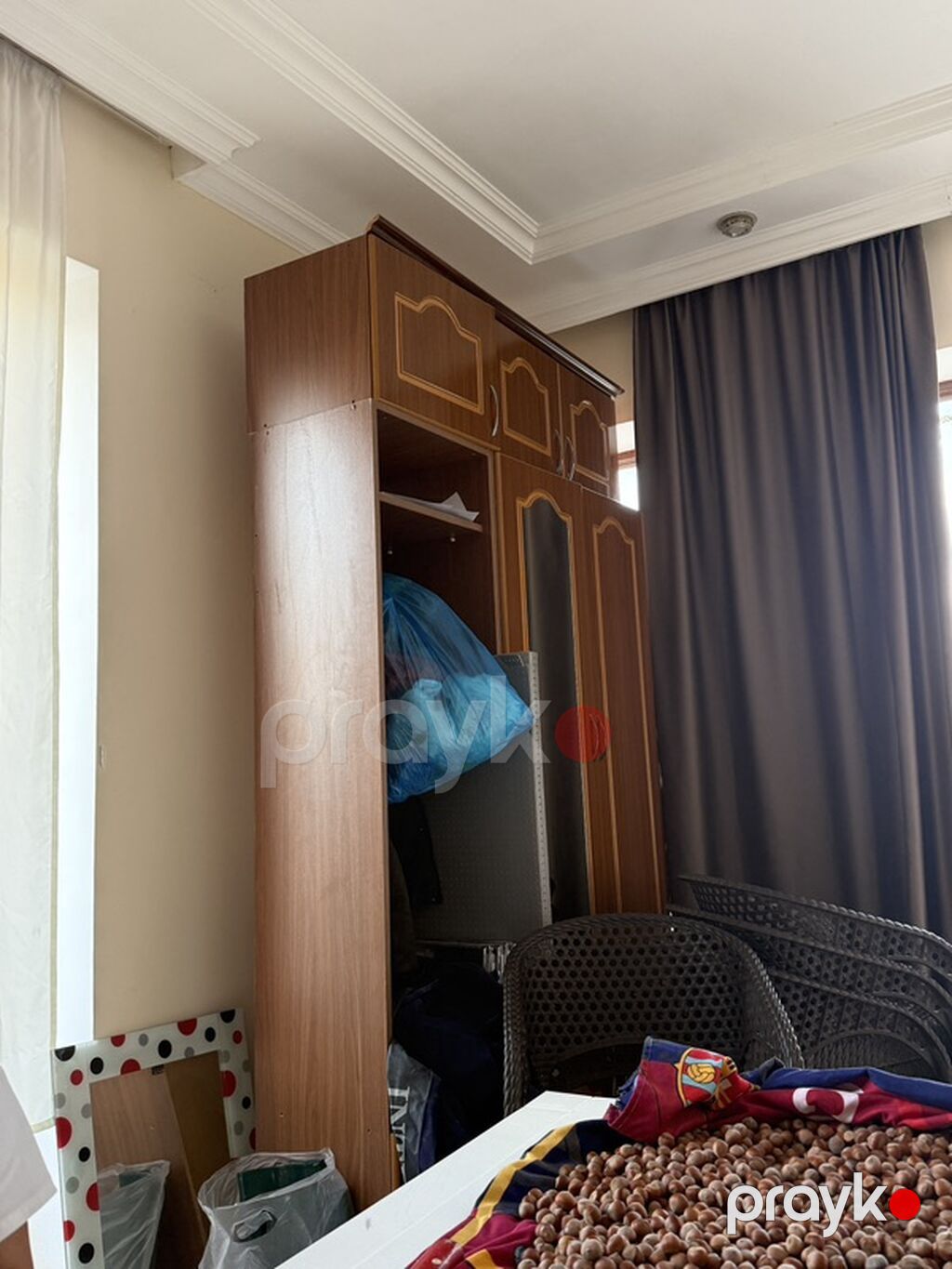 Geniş çoxbölməli dəhliz/dolab sistemi - Material: laminat/LDSP ağac — Xol üçün, Bakı (2)