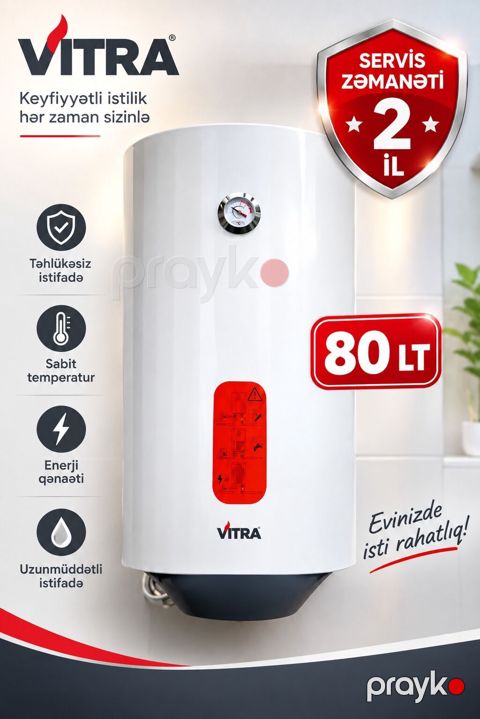 Ariston 80 l, Yeni, Kredit yoxdur, Pulsuz çatdırılma, Rayonlara çatdırılma — Bakı