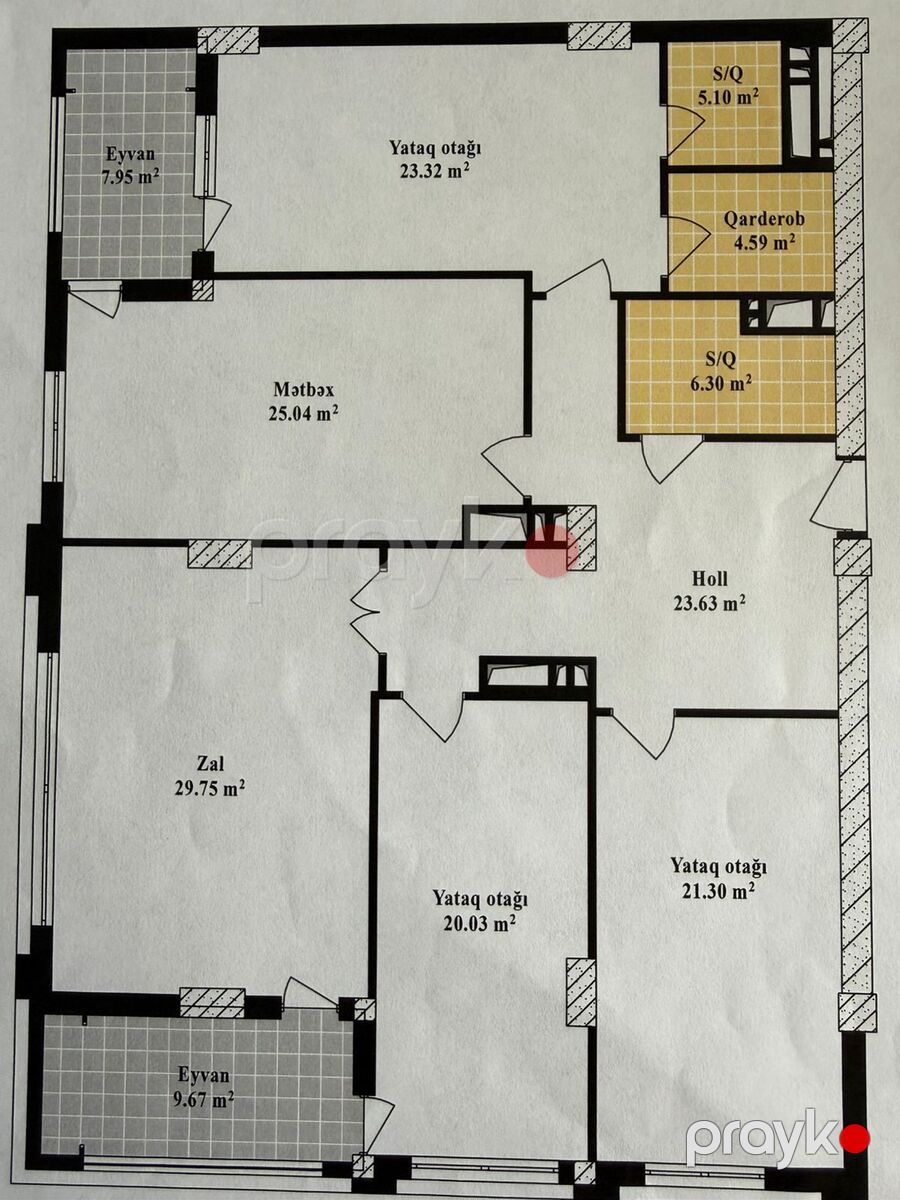 Satılır 3 otaqlı yeni tikili 182 m² — Mənzil, Bakı (11)