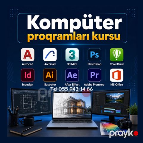 Kompüter Dizayn montaj ofis proqramları kursu — Bakı