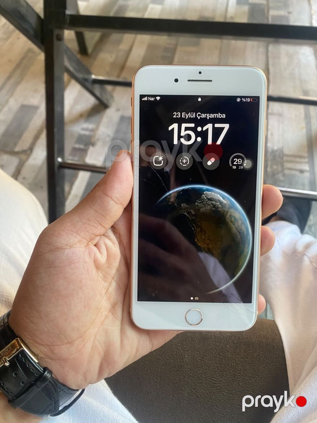 IPhone 8 Plus, Qızılı, Qırıq — Apple iPhone, Gəncə (3)