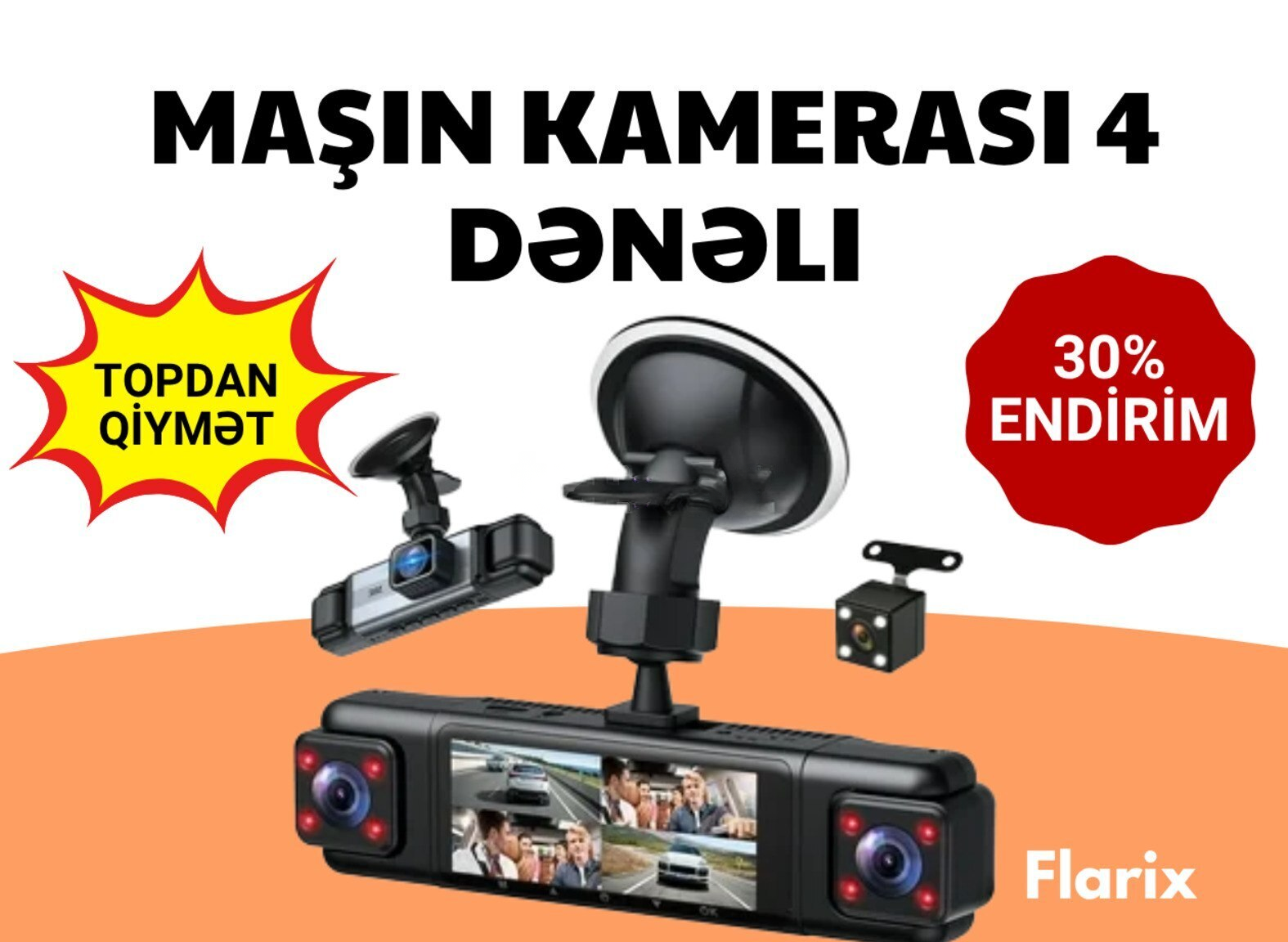 Videoqeydiyyatçı 4 kameralı sistem