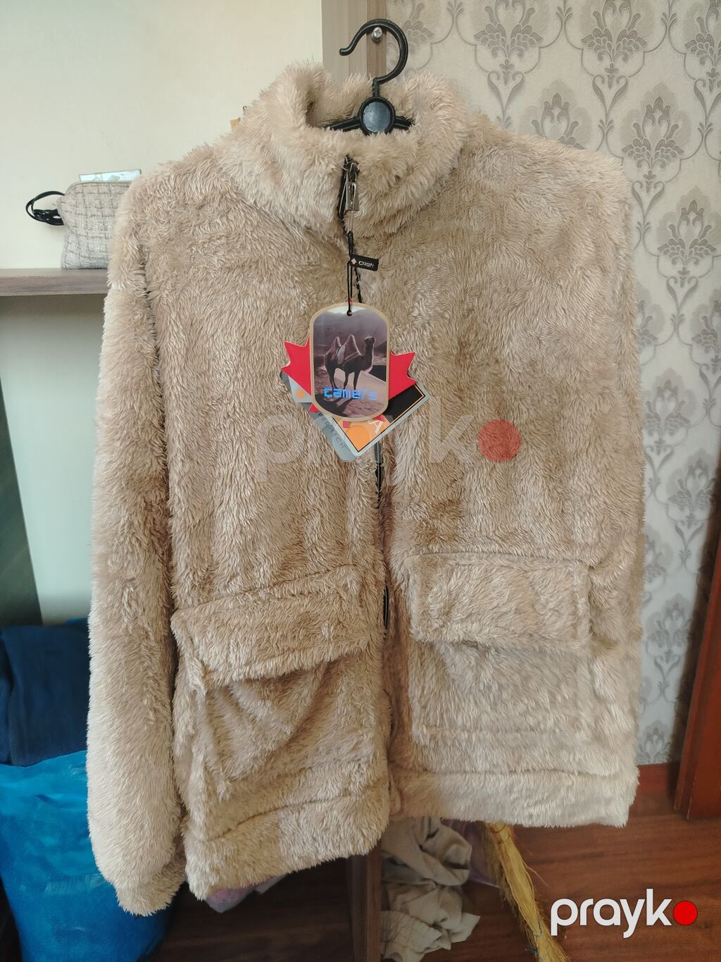Camel’s brendindən isti xəz teksturalı unisex fleese jaket - Rəng — Coqlar və zaqetlər, Bakı (2)