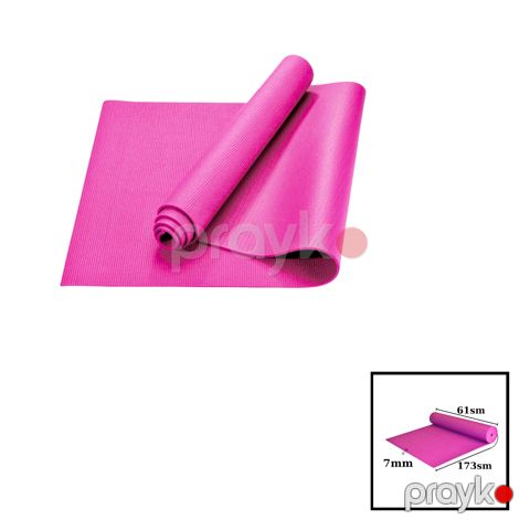 Yoqa üçün mat TPE Yoga Mat 173x61x0.7 sm, çəhrayı — Bakı
