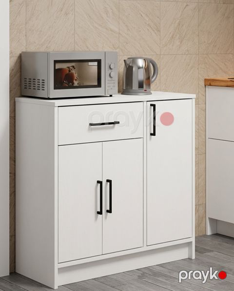 Mətbəx üçün komod MB1, laminat, ağ, 75x30x73 sm — Bakı