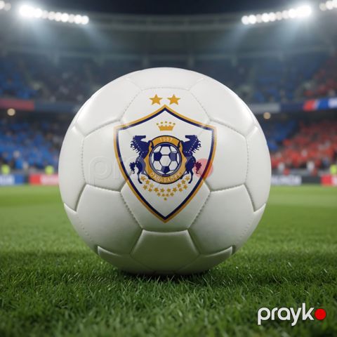 Futbol topu BYP, Qarabağ, Ağ, ölçü 5 — Bakı