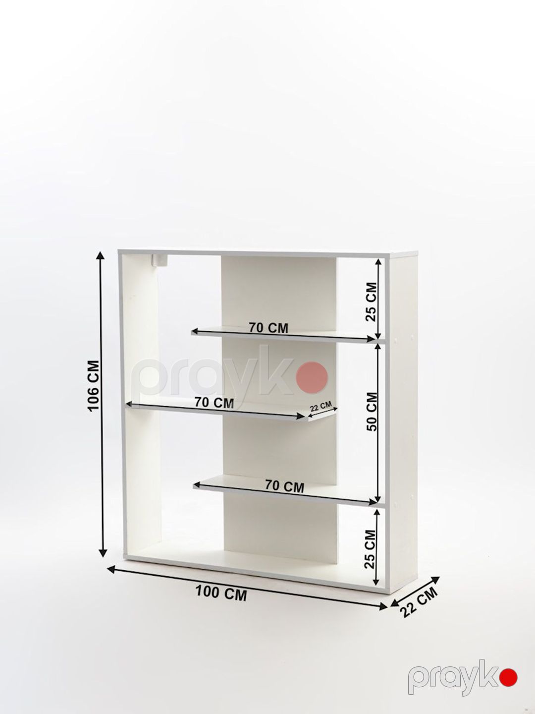 Stellaj Letta, ağ, Ldsp, 106x100x22 sm — Mallar, Bakı (2)