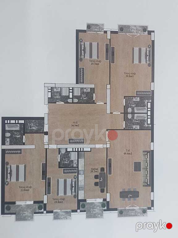 Satılır 5 otaqlı yeni tikili 267.5 m² — Mənzil, Bakı (2)