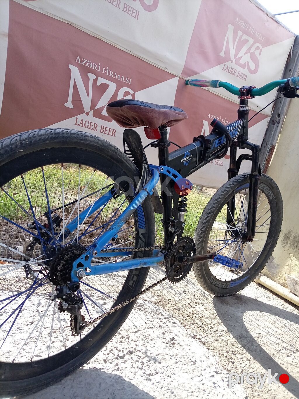 Velosiped – Vegaş markalı, tam amortizasiyalı (ön çəngəl + arxa şok) — Dağ velosipedləri, Masazır (3)