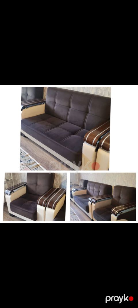 İşlənmiş, Divan, 2 kreslo, Bazalı, Açılan — Bakı