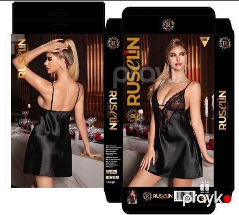 Gecə köynəyi qadınlar üçün, qara, satin, ölçü S/M — Bakı