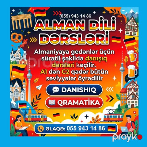 Almaniyaya gedənlər üçün Alman dili kursu — Bakı