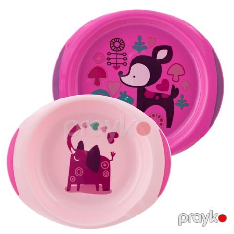 Boşqab dəsti Chicco Easy Feeding, 2 əd, 12ay+ — Bakı