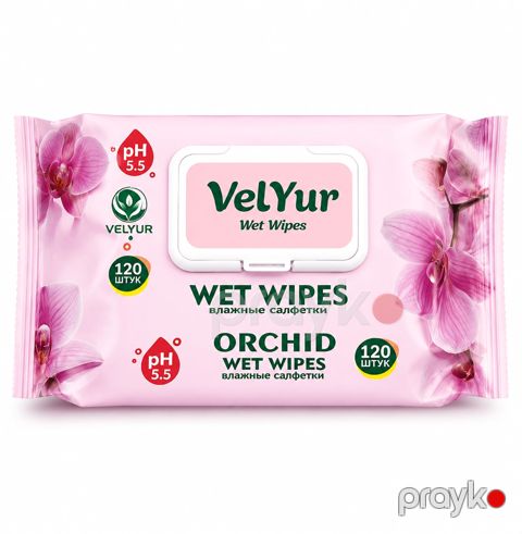 Nəm salfet VelYur Orchid, 120 əd — Bakı