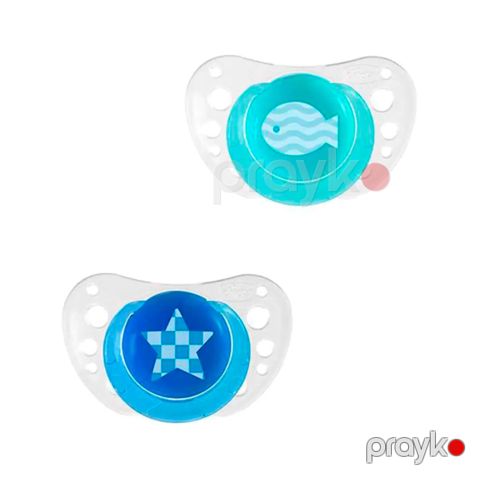Əmziklər dəsti Chicco Physio Air Boy Blue, 6-12 ay, silikon, 2 əd, mavi — Bakı