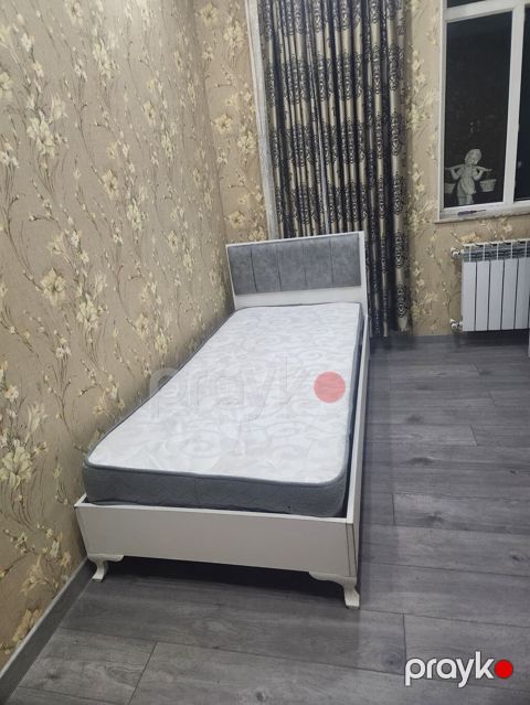 Tək nəfərlik çarpayı dəsti - Rəng: ağ korpus, boz rəngli yumşaq — Bakı