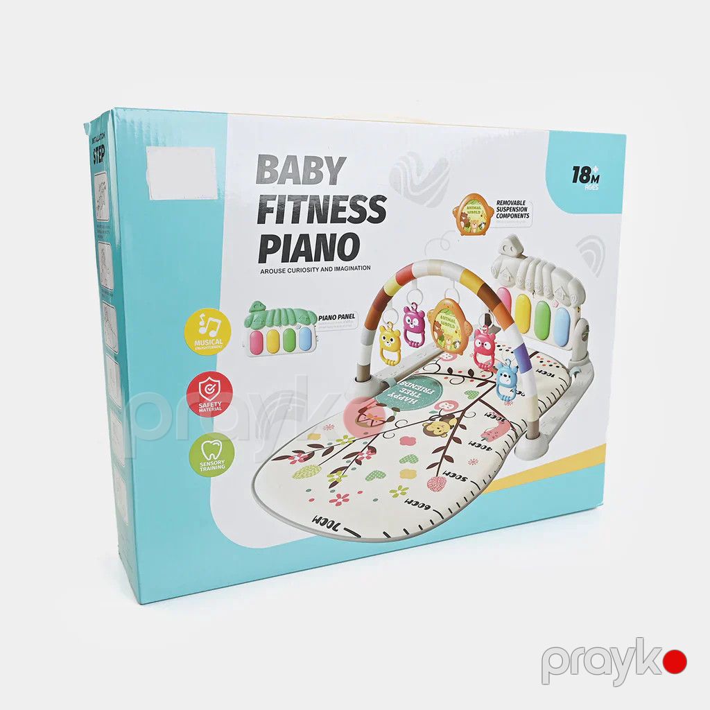 Musiqili oyun xalçası Baby Fitness Piano, ağ, 18+ ay — Mallar, Bakı (2)