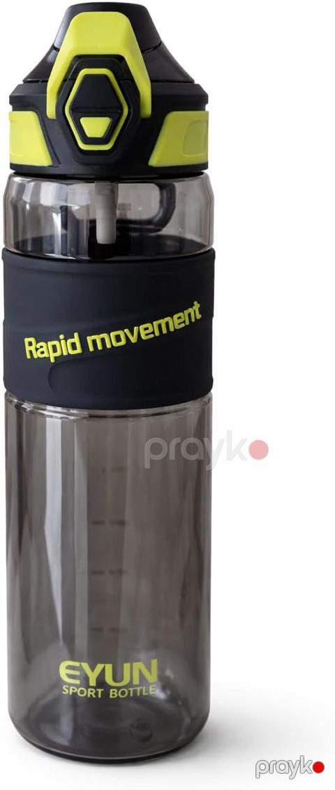 İdman su qabı Eyun Sport, Qida üçün plastik, 1000 ml, Boz — Bakı