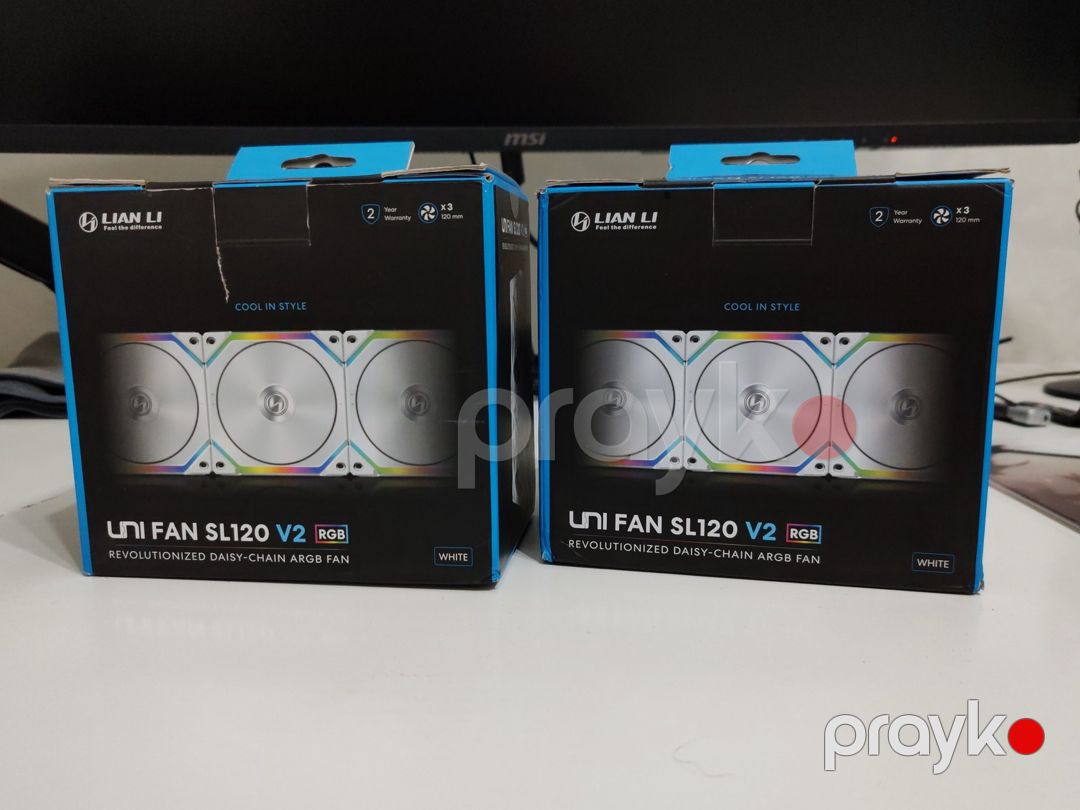 Lian Li SL120 V2 White 120mm Argb Daisy-Chain Fan x6 — Kompüterlər və noutbuklar, Bakı (3)