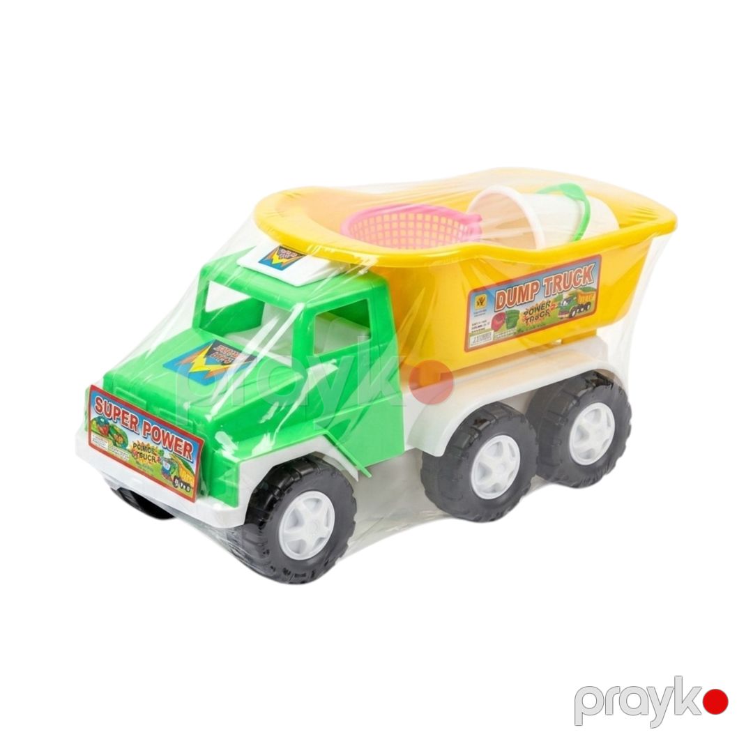 Yaşıl Dump Truck Qum Maşını 6 Təkərli Aksesuarlı İri Uşaq Oyuncaq 3 yaş, 22x10x12 sm — Mallar, Bakı (2)
