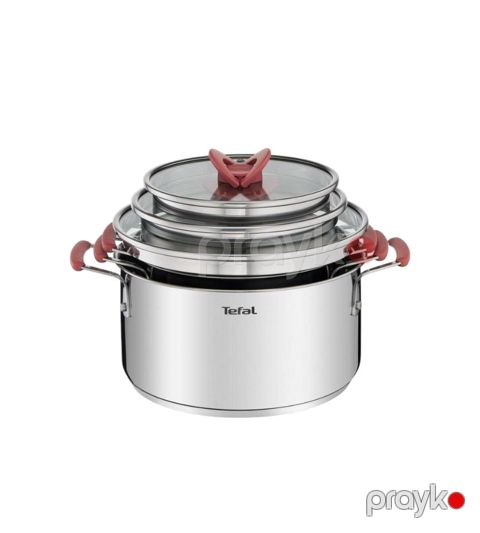 Qazan dəsti Tefal Optispace, paslanmaz polad, 6 parça — Bakı