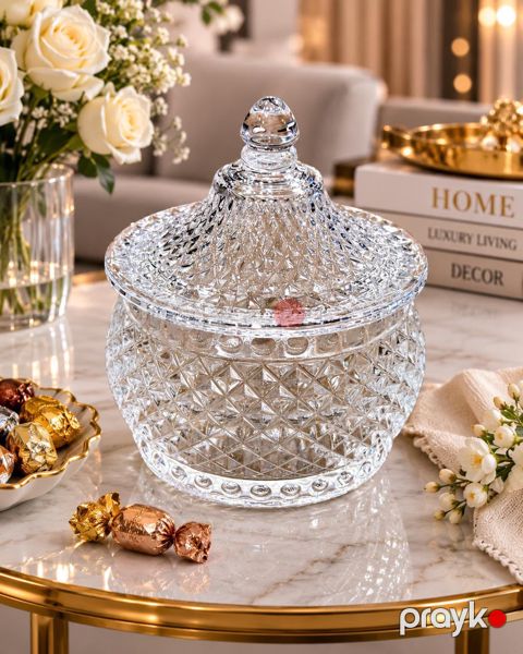 Şəkər qabı, 300 ml, Şüşə, Şəffaf — Bakı