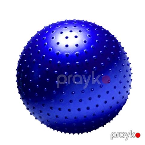 Fitnes topu Kahn_0022 tikanlı, PVC, mavi, 85 sm — Bakı