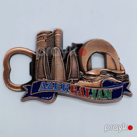 Maqnit-suvenir AL-4046A, metal, bürünc — Bakı