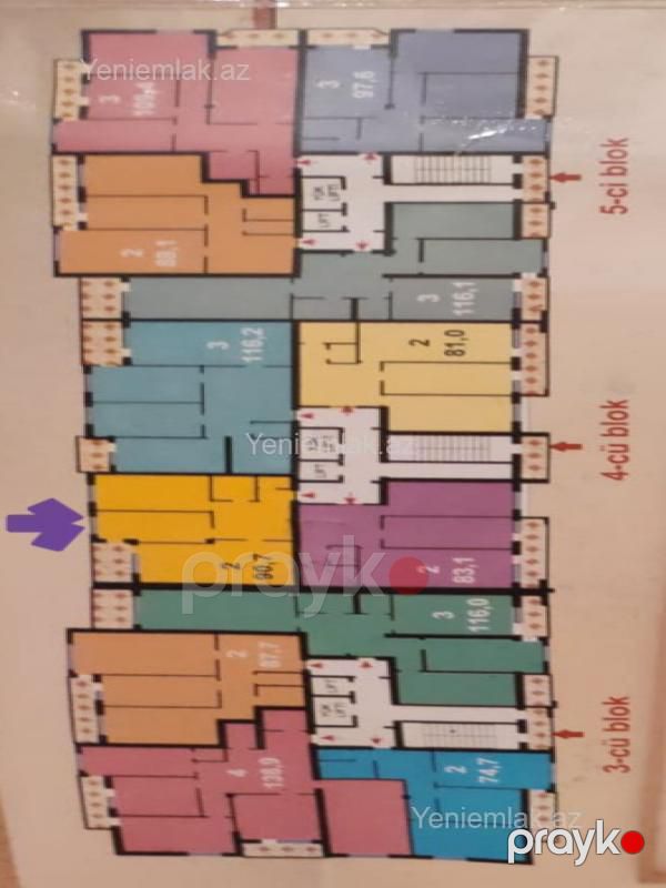 Satılır 2 otaqlı Bina evi menzil (Yeni tikili), 60 m², Nizami rayonu — Mənzil, Bakı (2)