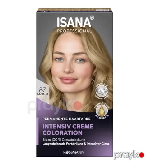 Saçlar üçün qalıcı boya Isana Intensiv Creme Coloration 87 Sahara, 120 q — Bakı