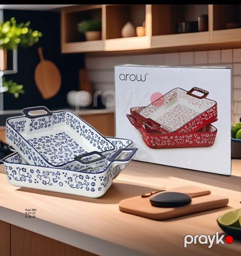Bişirmə üçün qəlib dəsti MÇT030, keramika, ağ, 2500 ml, 2 əd — Bakı