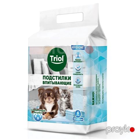 Heyvanlar üçün altlıq Triol, hopduran, 60x60 см, 1 əd — Bakı